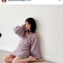 「色っぽい」道重さゆみ、ほっそり生足を見せた撮影オフSHOTに反響「完全な美」