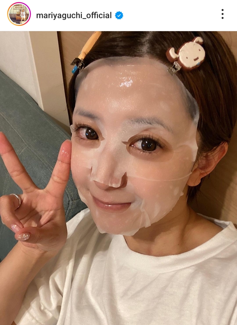矢口真里、オフ感あふれる“パック中”SHOTに「顔ちっさ」「パック顔まで可愛い」の声メイン画像