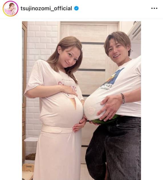 第5子出産間近の辻希美、杉浦太陽との“ダブル”ふっくらお腹SHOTを公開「もうすぐ会えるね」サムネイル画像!