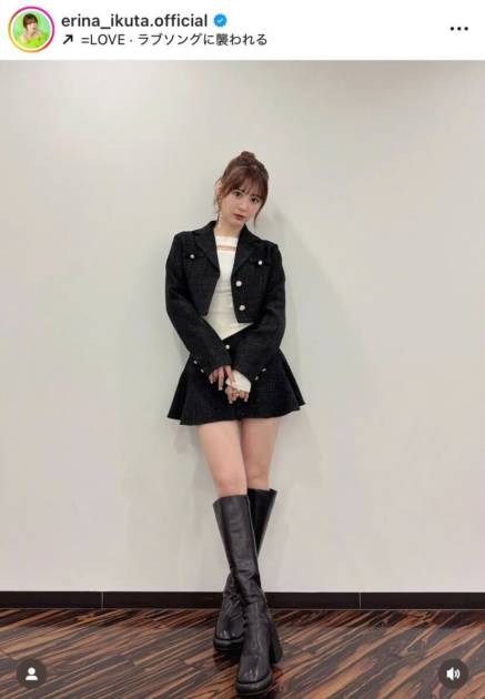 「スタイルレベチ」生田衣梨奈、美脚のセットアップコーデに絶賛の声「可愛くて美人さん」サムネイル画像!