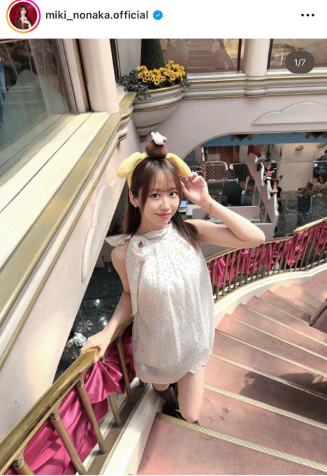 モー娘。野中美希、美脚際立つサンリオ満喫SHOTに反響「可愛いよ」「めちゃ似合ってる」