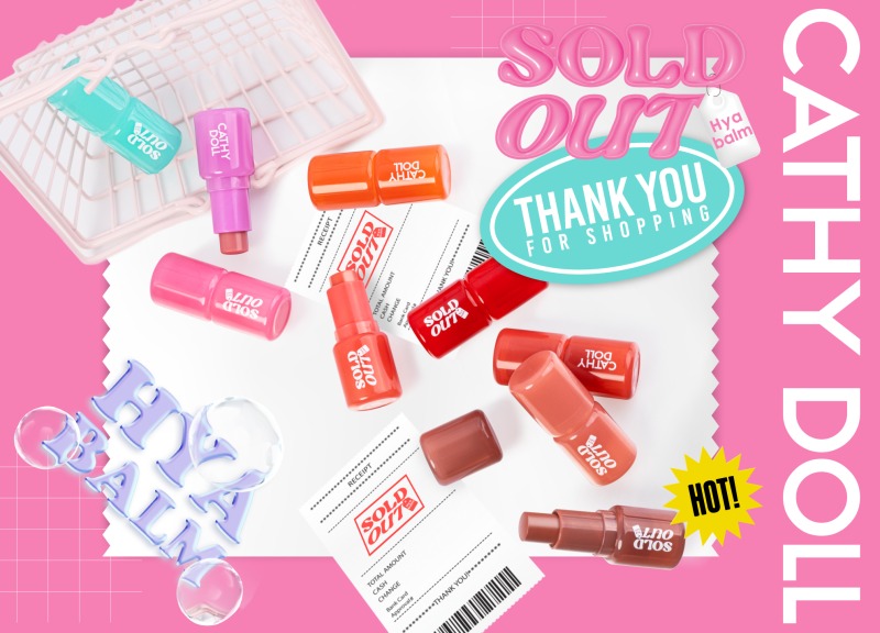 CathyDoll、うるおい続く「ソールドアウトリップバーム」が新登場サムネイル画像!