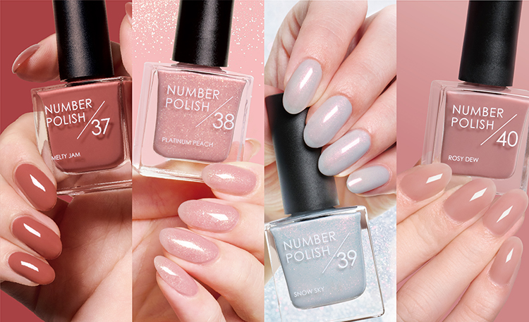 NUMBER POLISH、2025年WINTER うるうるとした血色感 優しく華やかなウィンターカラー登場サムネイル画像!