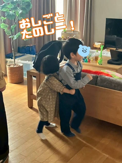 ニッチェ江上、5歳長男・3歳長女と親子共演！「兄妹揃って名役者」「将来は俳優さんかなぁ」の声サムネイル画像!