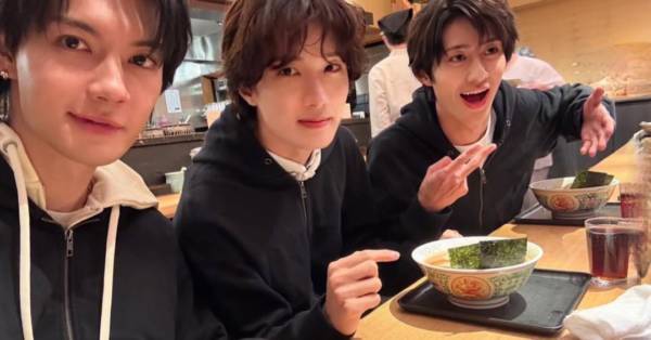 M!LK佐野勇斗、“友達”山中柔太朗＆曽野舜太とラーメン堪能！「仲良いね