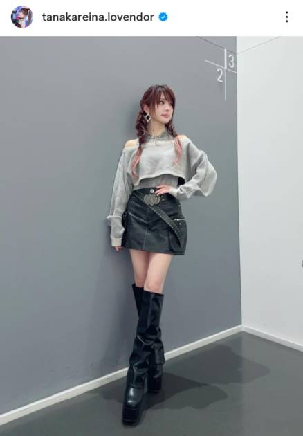 田中れいな、ほっそり美肩＆美脚見せのミニスカSHOTに絶賛の声「かわいすぎっっ」「スタイル抜群」サムネイル画像!