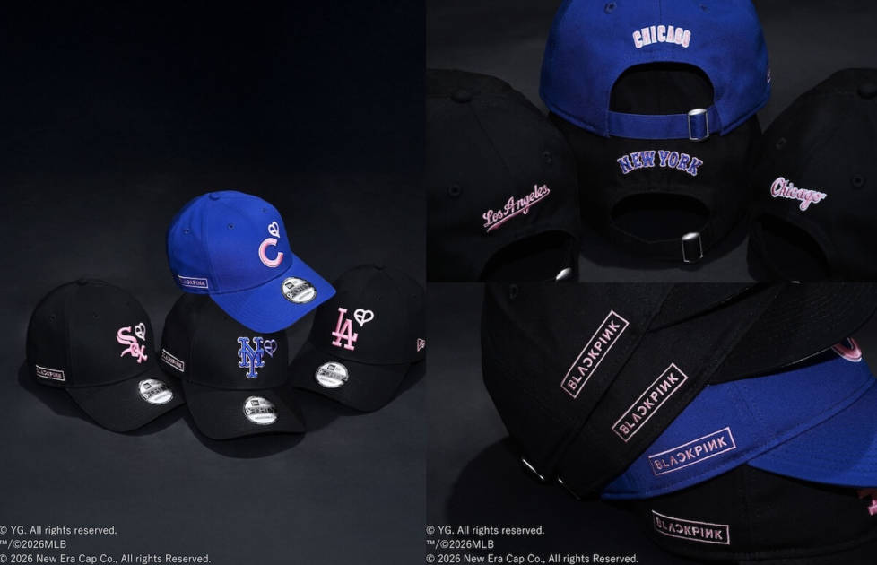 BLACKPINK×ニューエラ×MLB（TM)、ハートロゴ入りヘッドウェアを3月23日発売サムネイル画像!