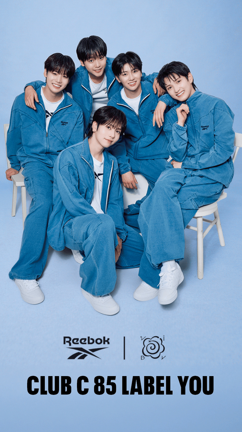 全員10代の日本人5人組ボーイズグループ・VIBY、Reebok「CLUB C 85 LABEL YOU」モデルキャンペーンビジュアルを解禁