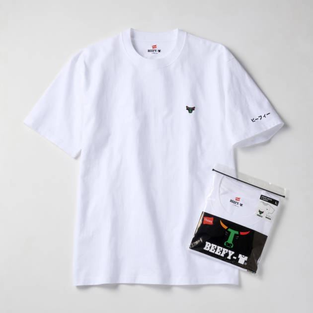 Hanes x セブン-イレブン BEEFY-TクルーネックTシャツ(ホワイト)