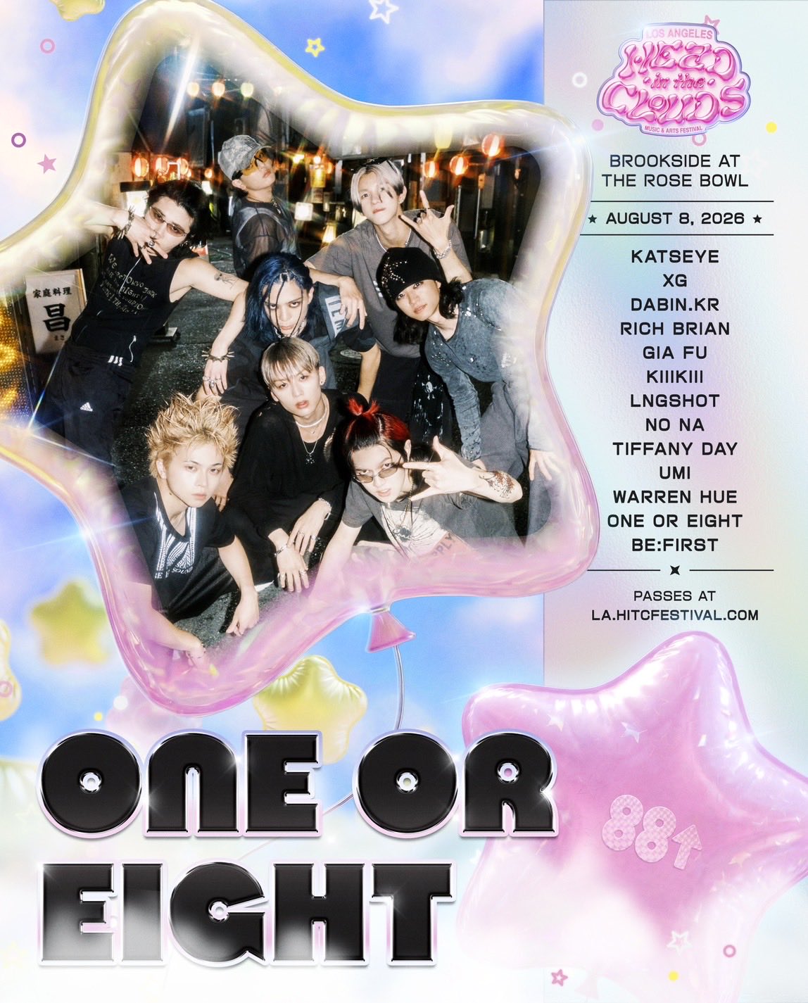 ONE OR EIGHT、世界的音楽フェス「ヘッド・イン・ザ・クラウズ」出演決定。88 Stageトップバッターで登場