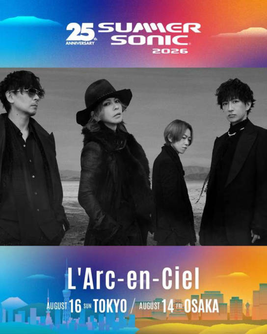 結成35周年のL’Arc-en-Ciel、約2年ぶりの新曲「総天然色」を起用したサマソニとのコラボ映像が公開
