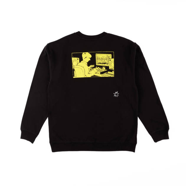  ”Alone with” STUTSクルーネックスウェット（BLACK）BACK